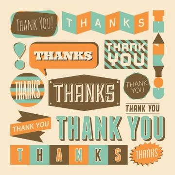Thank you design elements Stock Illustration