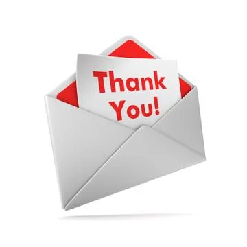 Thank you envelope Stock Illustration