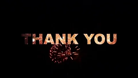 Thank you fireworks Stock Footage 75378239