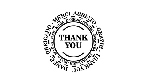 Thank you flat text animation. looping animated motion graphic say thanks i.. Video stock 269404209