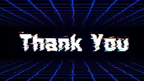 Thank You Glitch Effect Retro Pixel Art Background Video stock 318826448