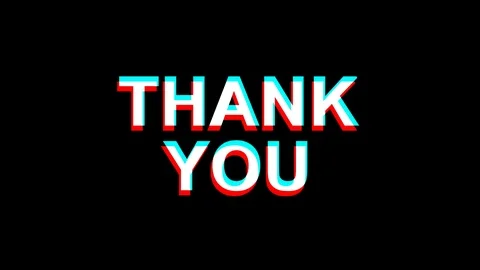 Thank You Glitch Effect Text Digital TV ... | Stock Video | Pond5