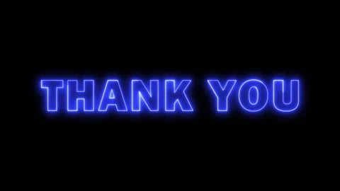 THANK YOU Glowing Text Lines Reveal on Black Background. Stock Footage 329462226