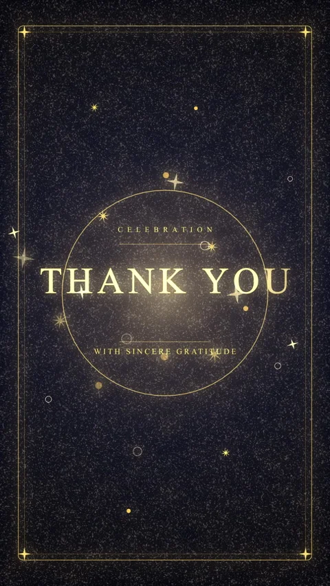 Thank you gold glitter loop animation Vídeo Stock 346649528