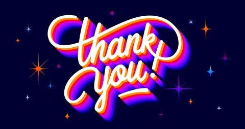 Thank You. Hand lettering Stock Illustration