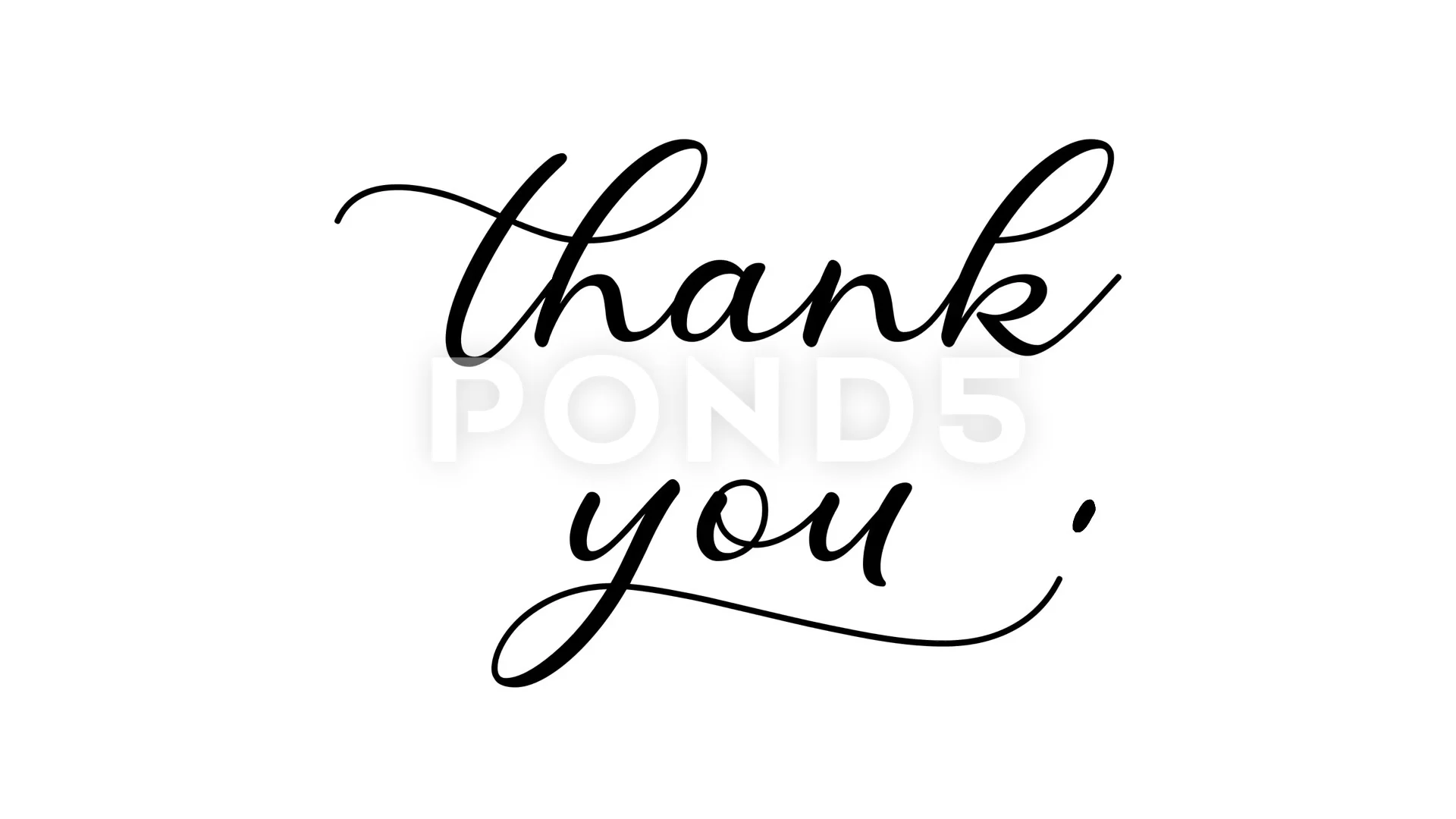 Thank you hand writing animation | Stock Video | Pond5