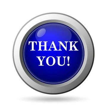 Thank you icon. Internet button on white background.. Ilustración de archivo