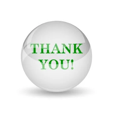 Thank you icon. Internet button on white background.. Ilustración de archivo