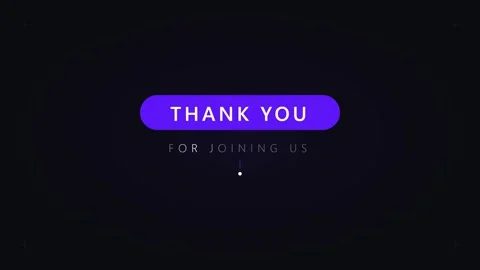 Thank you for joining us animated text overlay for presentations and live s.. 库存影片 344855663