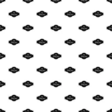 Thank you label pattern seamless vector 스톡 일러스트