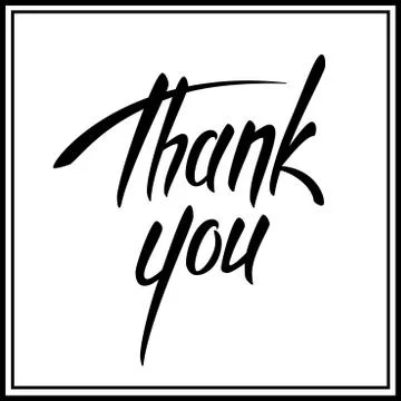 Thank you lettering card Stock Illustration