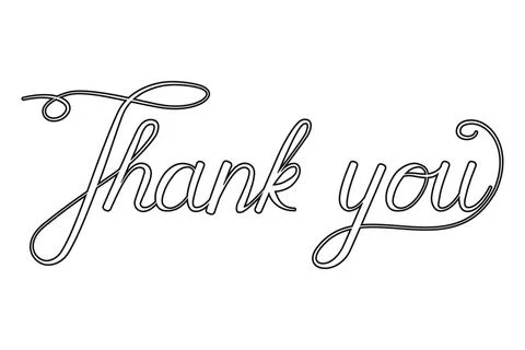 Thank You Lettering Vector Stock Illustration