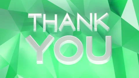 Thank You Loop 1 White x Green Stock Footage 146457637