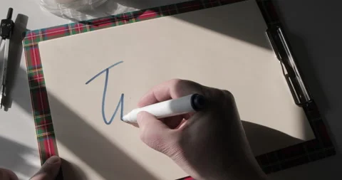 Thank you marker on tablet Stock Footage 201296241