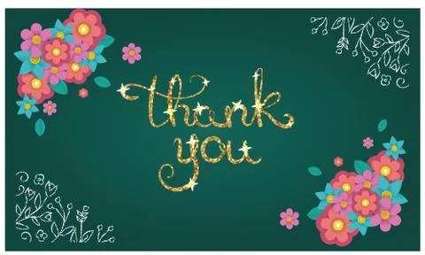 Thank You message on abstract background Illustrazione stock