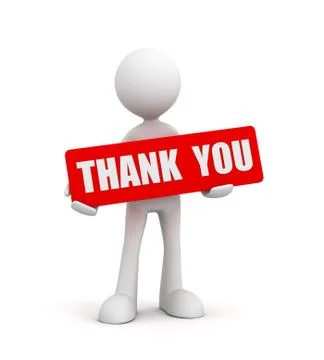 Thank you message concept  3d illustration Stock Illustration
