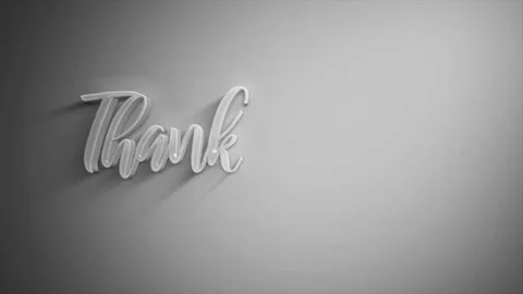 Thank You Message With Elegant White Glow Style Effect Stock Footage 139824014