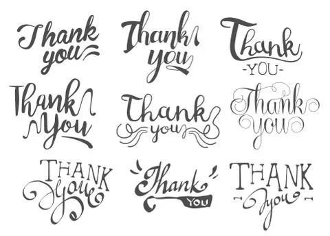 Thank You Message Set Stock Illustration
