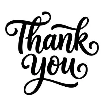 Thank You Message on a Simple Background in a Bold and Elegant Font Style Stock Illustration