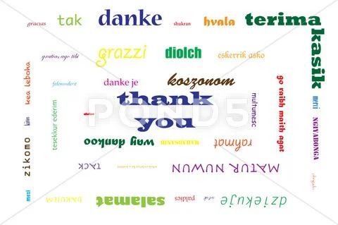 Thank you, multilingual Stock Illustration