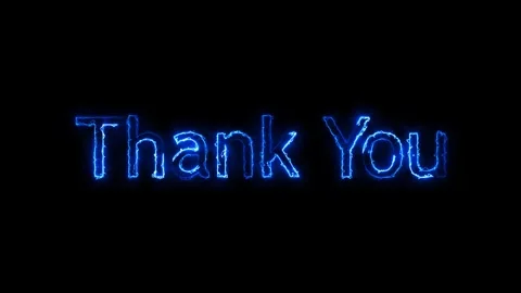 Thank You" Neon Text Effect with Bright Glowing Colors on a Dark Background   Stock Footage 303196202