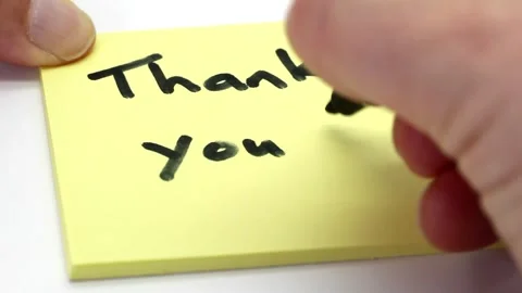 Thank you note Stock Footage 289589106