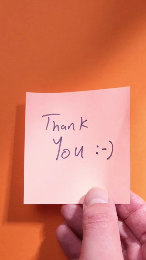 Thank You Note Video stock 294701627