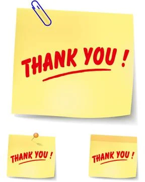 Thank you note Stock Illustration