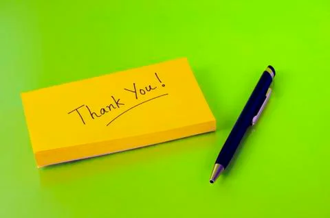 Thank you note Stock Photos