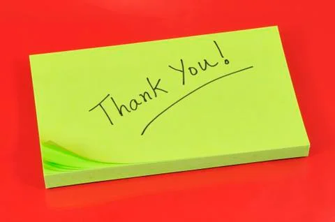 Thank you note Stock Photos
