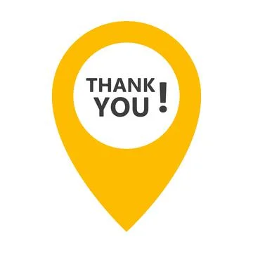Thank you pinpoint icon vector for graphic design, logo, website, social medi Stock Illustration