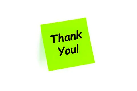 Thank you! on a post-it note Illustrazione stock