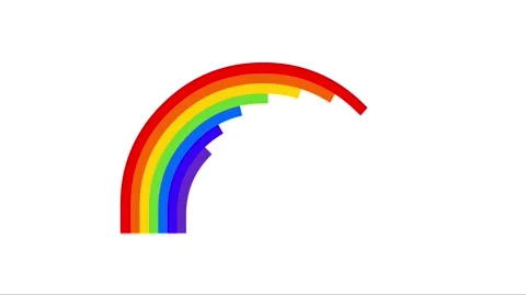 Thank You Rainbow - drawing on flat colour - w-matte Vidéo 130654812