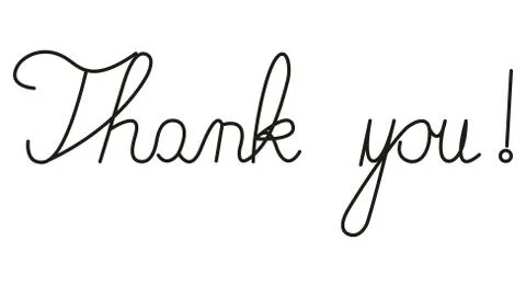 Thank you script Stock Illustration