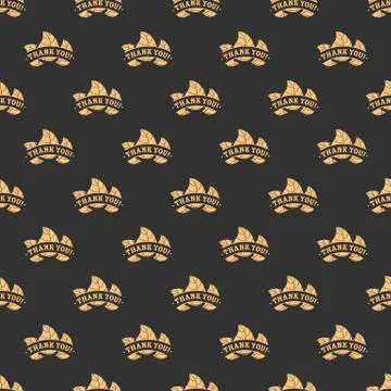 Thank you seamless pattern Stock Illustration
