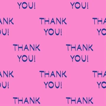 Thank You seamless pattern vector. Stylish hand-drawn illustration Stock Illustration