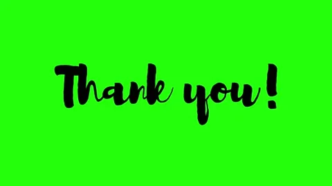 Thank You Shaky Text Animation on Green Background Stock Footage 230607284