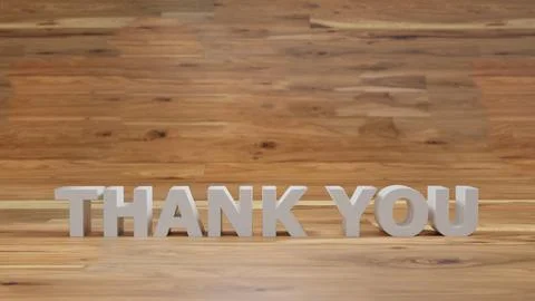 Thank you sign text object , 3D illustration rendering Illustrazione stock