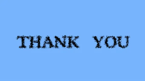 Thank You smoke text effect sky isolated background Stock Footage 138722892