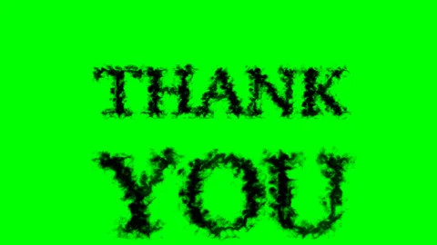 Thank You smoke text effect green isolated background Stock Footage 139627145