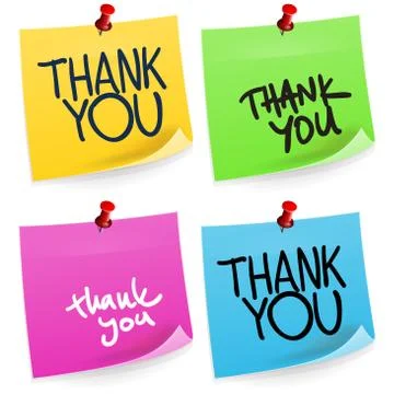 Thank You Sticky Note Stock Illustration