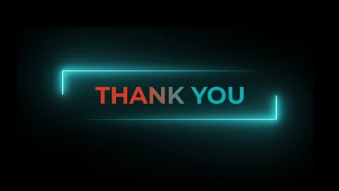 Thank you text animation and glow shap round 4K Video Stock Footage 264014872