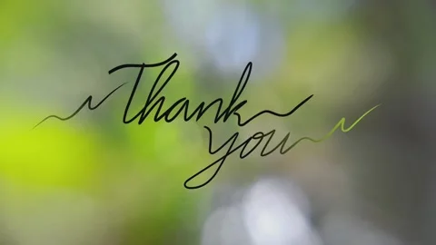 Thank you text on bokeh background Stock Footage 264154741