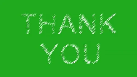 Thank You text effect in 3D on green screen Stock Footage 340807052