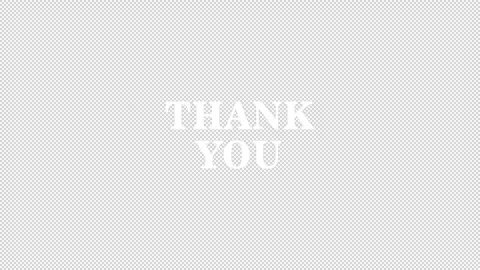 Thank you text flat animation. motion graphic animated on alpha channel Video stock 260484447