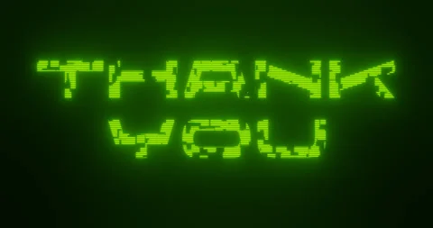 "THANK YOU" Text Glitch Effect Animation Stock Footage 253025413