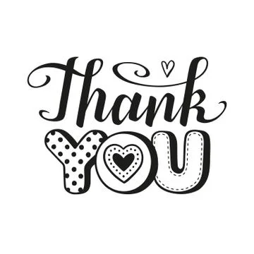 Thank you text Stock Illustration