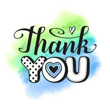 Thank you text Stock Illustration