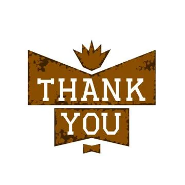 Thank you text lettering vector illustration Illustrazione stock