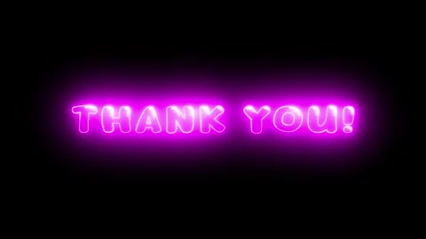 Thank you! text line glow effect with 4k motion. Stock Footage 286142906